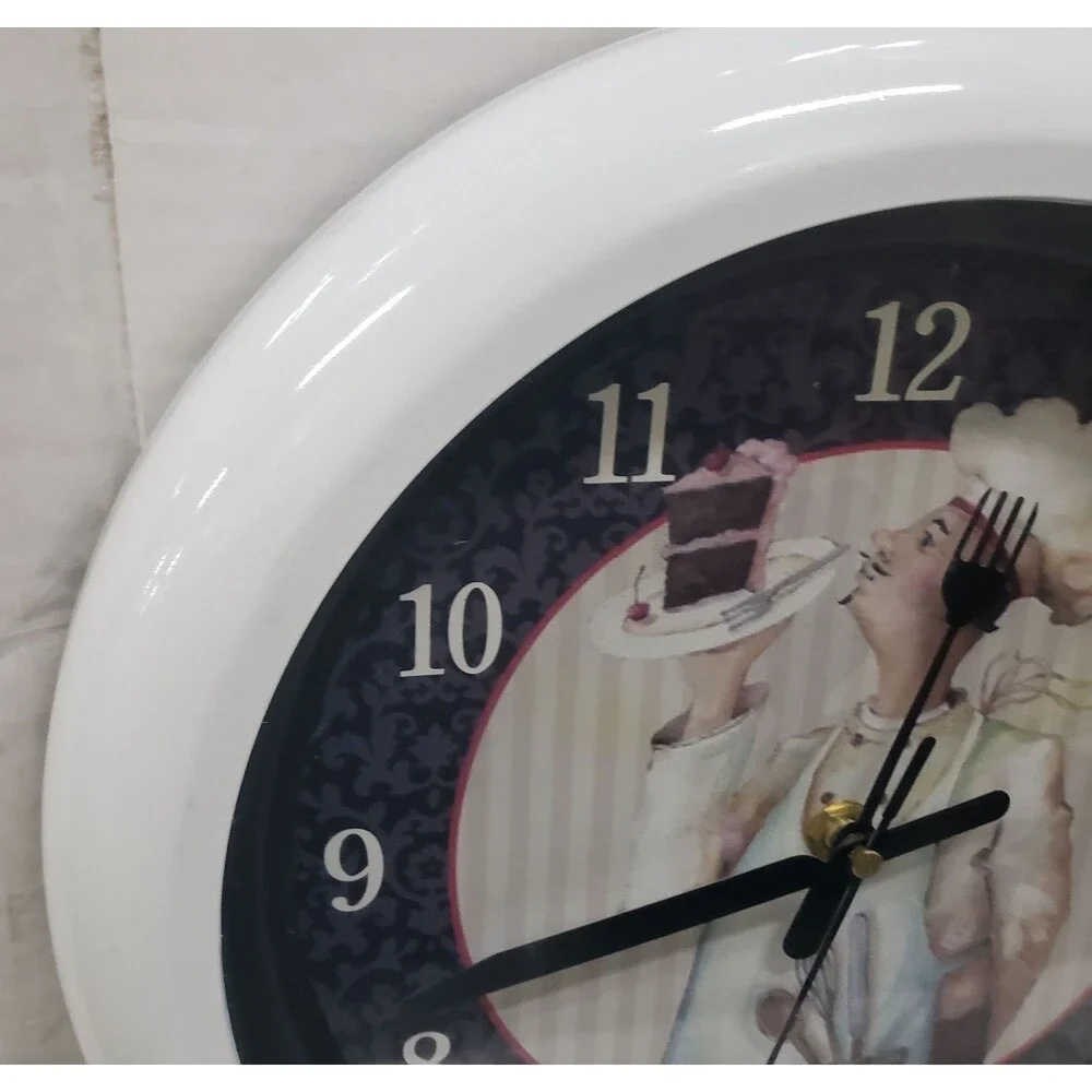 Round Plastic Kitchen Wall Clock, 12